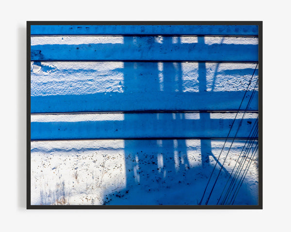 Winter Train Tracks Overhead At Sunset, Chicago Illinois Fine Art Photography Print
