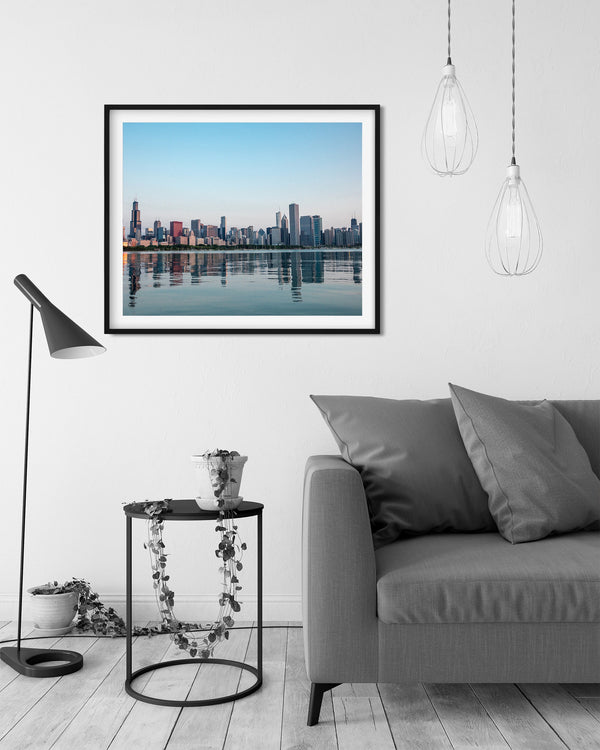 Downtown Chicago Cityscape In Summer, Chicago Illinois Fine Art Photography Print