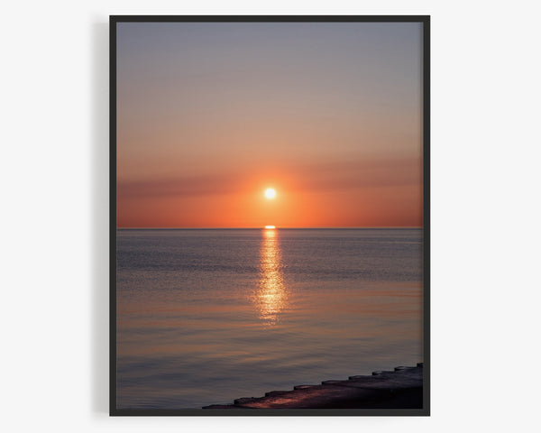 Sunrise On Lake Michigan, Chicago Illinois Fine Art Photography Print