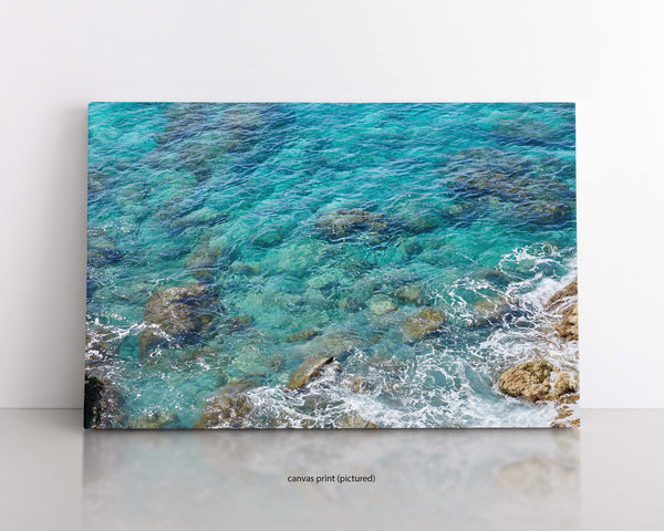 Clear Blue Caribbean Ocean, St. John USVI Fine Art Canvas Print