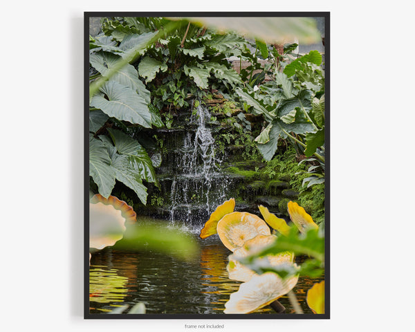 Waterfall At Garfield Park Conservatory, Chicago Illinois Photography Print