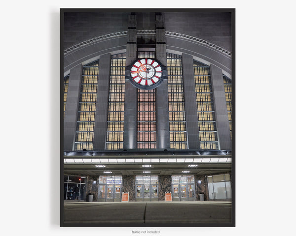 Museum Center Clock At Union Terminal, Cincinnati Ohio Fine Art Photography Print