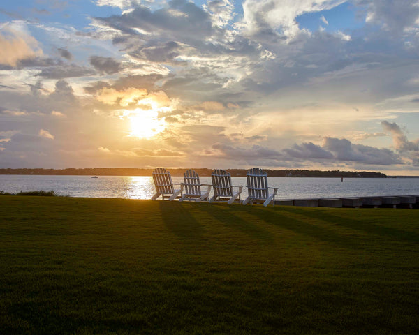 Adirondack Chairs On Harbor Town Golf Course 18th Hole, Hilton Head Island Fine Art Photography Print