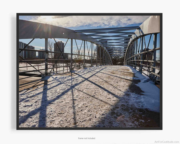 Chicago North Avenue Beach Bridge, Chicago Illinois Fine Art Photography Print