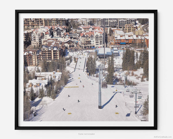 View Of Lionshead Village From Gondola, Vail Colorado Fine Art Photography Print