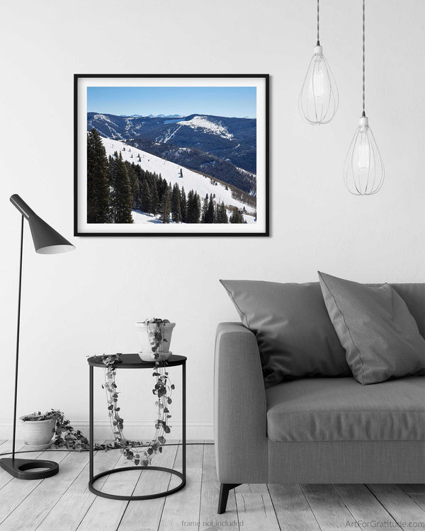 Back Bowl Ski Runs At Vail Ski Resort, Vail Colorado Fine Art Photography Print
