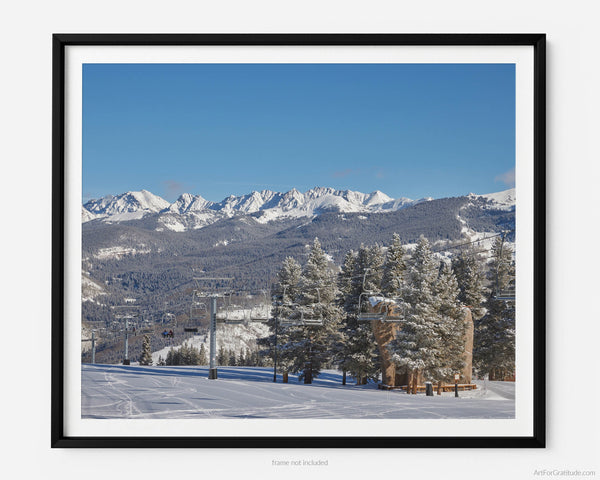 Little Eagle Ski Lift In Learner's Zone, Vail Colorado Fine Art Photography Print