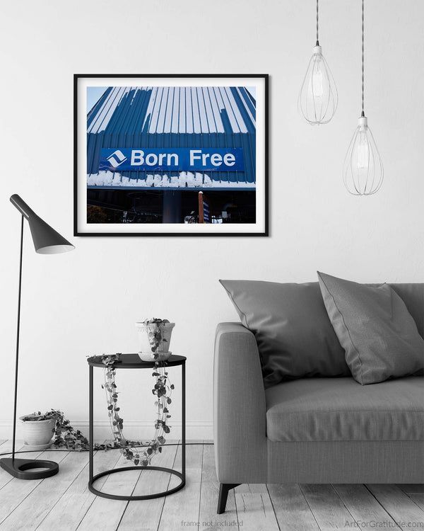 Born Free Ski Lift Sign, Vail Colorado Fine Art Photography Print