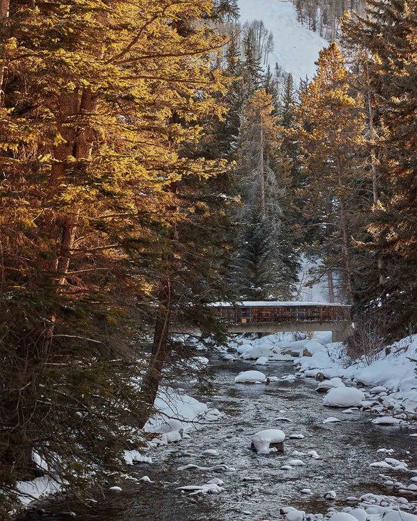 Gore Creek Winter Sunset, Vail Colorado Fine Art Photography Print