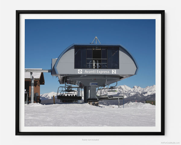 Avanti Express Lift At Vail Ski Resort, Vail Colorado Fine Art Photography Print