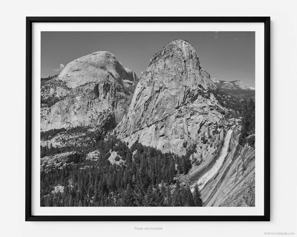 Nevada Falls, Yosemite Black And White Fine Art Photography Print