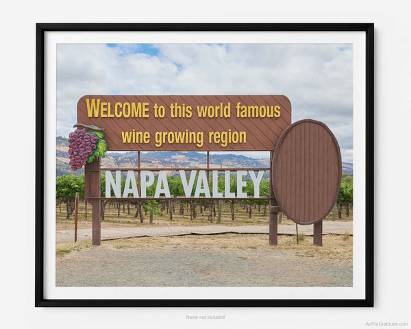 Napa Valley Sign, Napa Valley Fine Art Photography Print