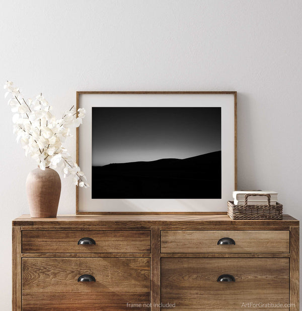 Sunset Gradient, Yosemite Black & White Fine Art Photography Print