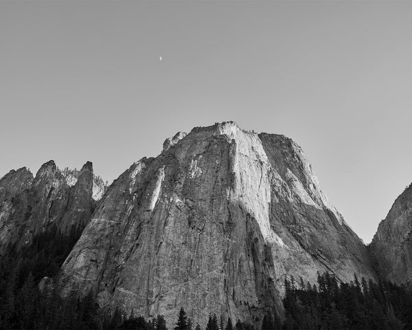 Cathedral Rock & Cathedral Spires, Yosemite Black And White Fine Art Photography Print