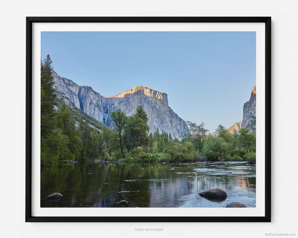 El Capitan Over Merced River, Yosemite Fine Art Photography Print