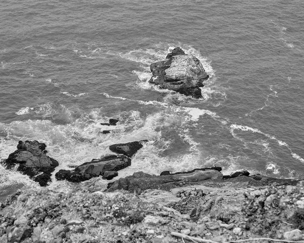 Point Reyes South Beach Overlook, Marin County California Black And White Fine Art Photography Print