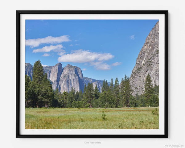 Cathedral Rock Over Cook's Meadow, Yosemite Fine Art Photography Print