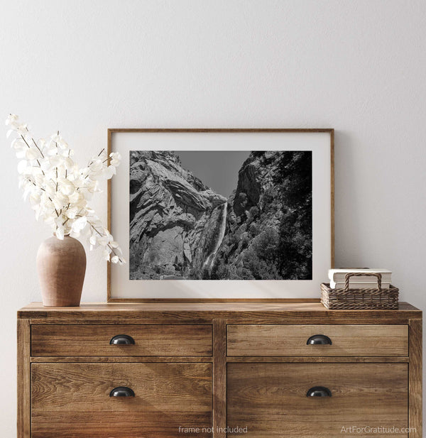 Yosemite Falls, Yosemite Black And White Fine Art Photography Print