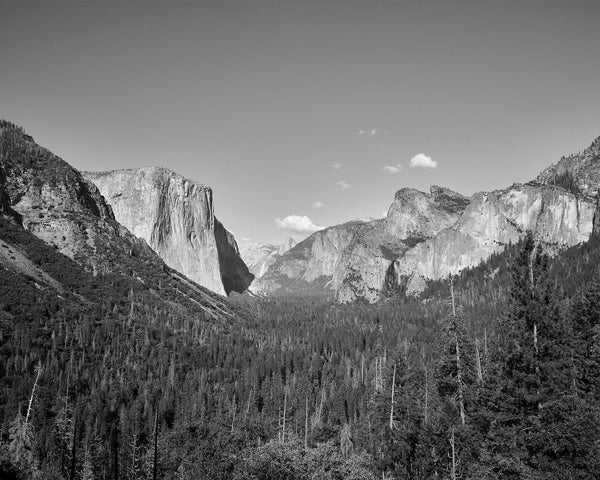 Tunnel View, Yosemite Black And White Fine Art Photography Print