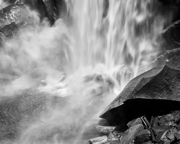 Vernal Falls Long Exposure, Yosemite Black And White Fine Art Photography Print