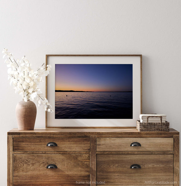 Torch Lake At Sunset, Torch Lake Michigan Fine Art Photography Print