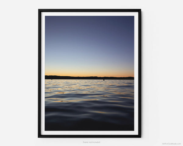 Torch Lake At Sunset, Torch Lake Michigan Fine Art Photography Print