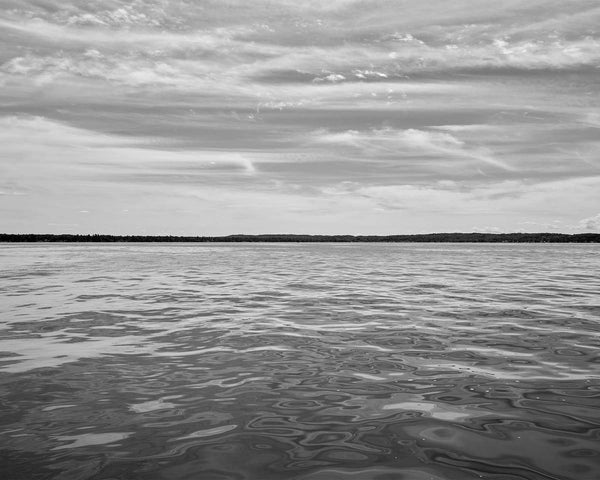 Torch Lake Deep Water, Torch Lake Michigan Black And White Fine Art Photography Print