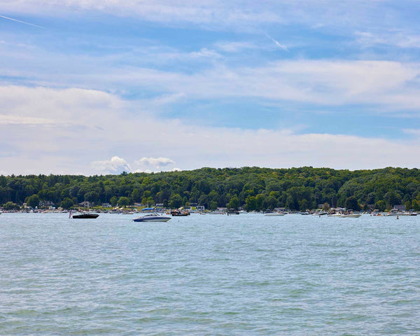 Torch Lake Sandbar And Boats, Torch Lake Michigan Fine Art Photography Print