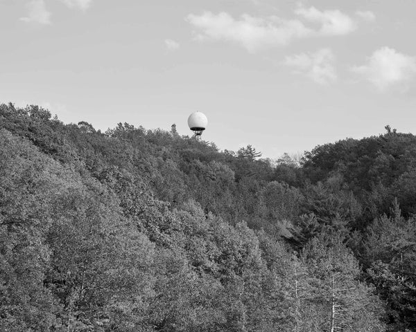 Mount Baldhead Radar Tower In Fall, Saugatuck Michigan Black And White Fine Art Photography Print