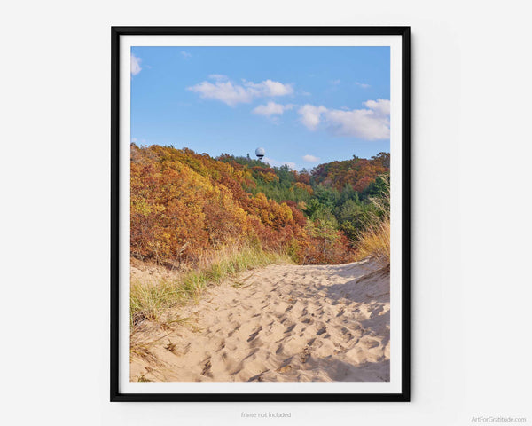 Mount Baldhead Trail in Fall, Saugatuck Michigan Fine Art Photography Print