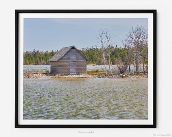 Rustic Jackson Harbor House, Door County Wisconsin Fine Art Photography Print