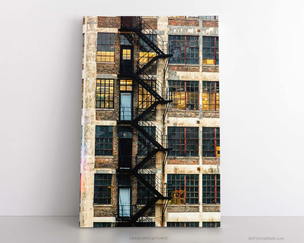 West Loop Loft Building, Chicago Illinois Fine Art Canvas Print