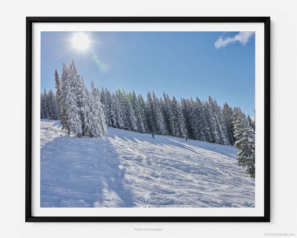 Wild Card Ski Run At Vail Ski Resort, Vail Colorado Fine Art Photography Print