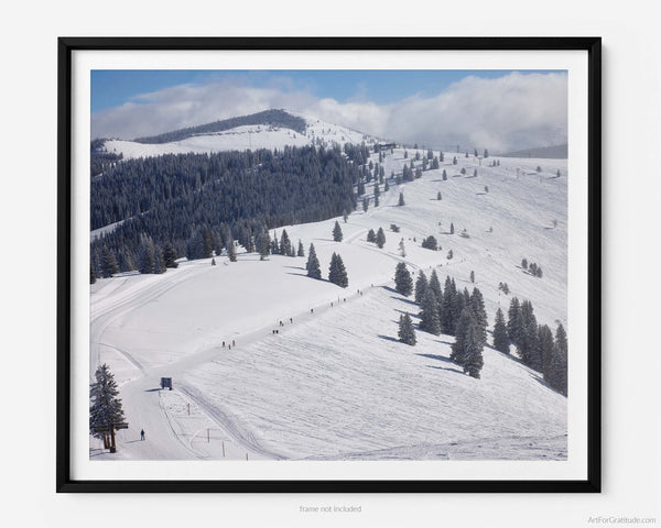 Back Bowls And Sleepy Time Road At Vail Ski Resort, Vail Colorado Fine Art Photography Print