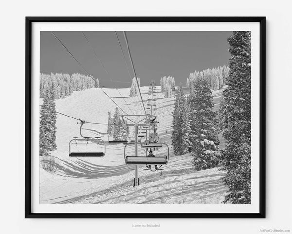 View Off Game Creek Express Lift At Vail Ski Resort, Vail Colorado Fine Art Photography Print