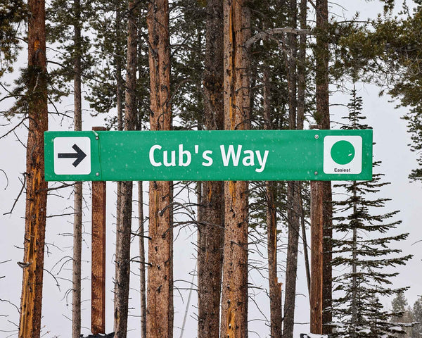 Cub's Way Trail Sign At Vail Ski Resort, Vail Colorado Fine Art Photography Print