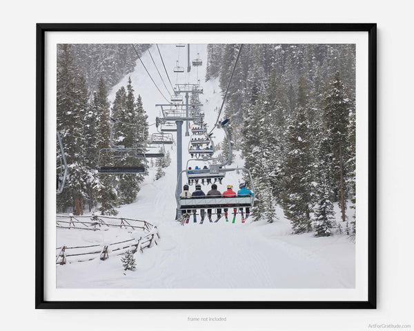 Avanti Express Lift At Vail Ski Resort, Vail Colorado Fine Art Photography Print