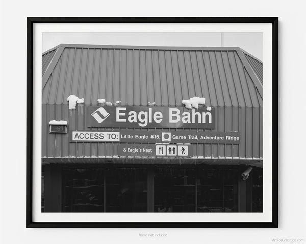 Eagle Bahn Gondola Sign At Vail Ski Resort, Vail Colorado Fine Art Photography Print