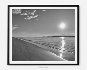 A picture of South Beach At Sunset In Sea Pines, Hilton Head Island Black And White Fine Art Photography Print, Art For Gratitude