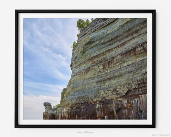 Kissing Rock And Sandstone Cliffs, Pictured Rocks Michigan Fine Art Photography Print