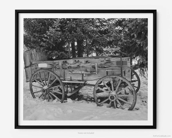 Historical Gold Rush Wagon, Breckenridge Colorado Fine Art Photography Print, Art For Gratitude