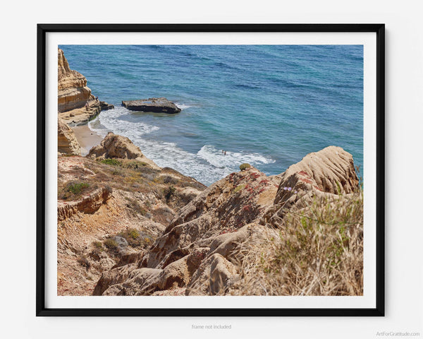 Torrey Pines State Beach, Torrey Pines Fine Art Photography Print, View From Yucca Point On Beach Trail, In San Diego California