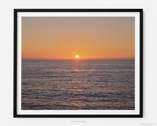San Diego Sunset Over Pacific Ocean, San Diego Fine Art Photography Print, Art For Gratitude