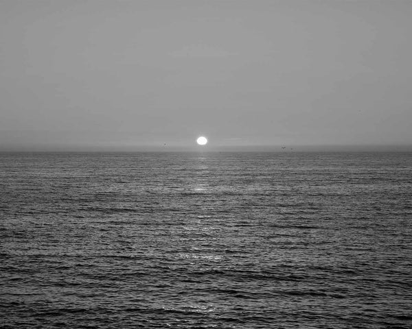 San Diego Sunset Over Pacific Ocean, San Diego Black. And White Fine Art Photography Print, Art For Gratitude