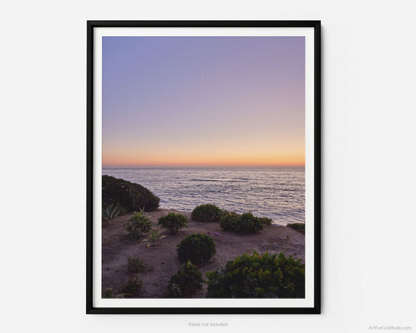 Sunset Near Seal Rock And Shell Beach, La Jolla Fine Art Photography Print, On Coast Boulevard, In San Diego California, Art For Gratitude