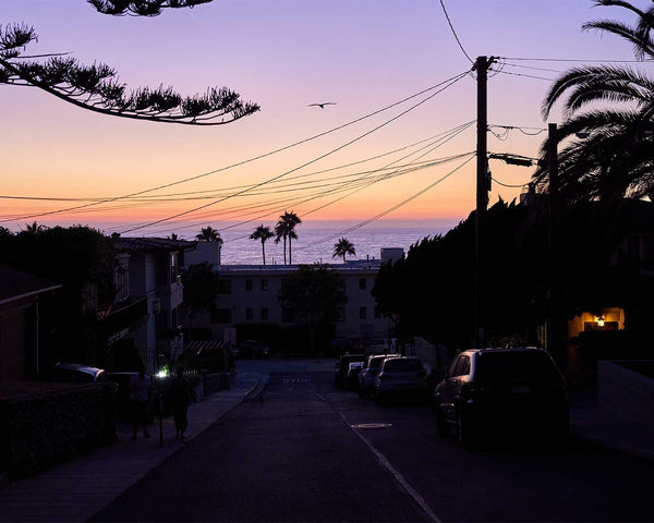 Coast Boulevard And Eads Avenue At Sunset, La Jolla Fine Art Photography Print, In San Diego California, Art For Gratitude