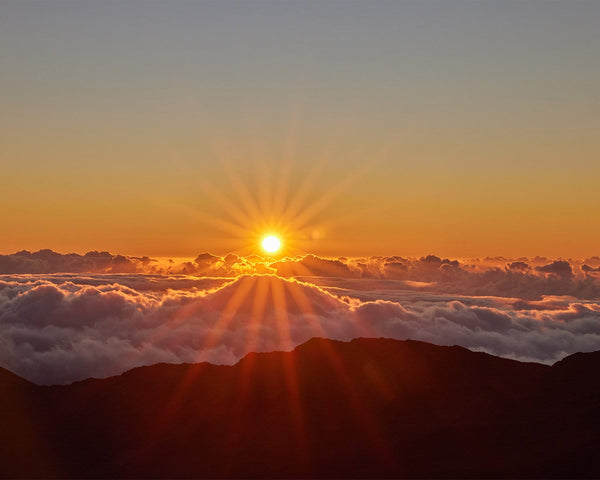 Haleakalā Summit At Sunrise, Haleakalā National Park Fine Art Photography Print, In Maui Hawaii, Pā Kaʻoao Trail Overlook