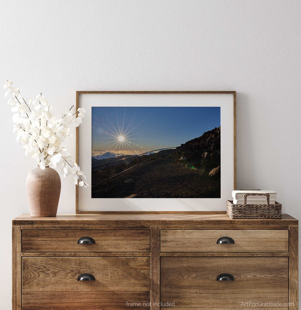 Haleakalā Summit At Sunrise Near Vistor Center, Haleakalā National Park Fine Art Photography Print, In Maui Hawaii