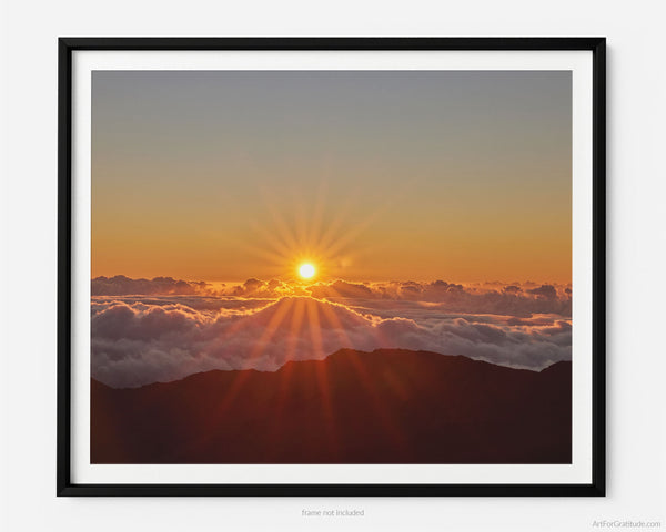 Haleakalā Summit At Sunrise, Haleakalā National Park Fine Art Photography Print, In Maui Hawaii, Pā Kaʻoao Trail Overlook