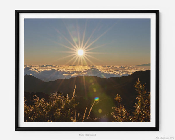 Haleakalā Summit At Sunrise, Haleakalā National Park Fine Art Photography Print, In Maui Hawaii, Art For Gratitude
